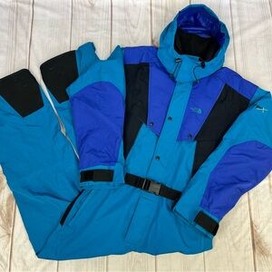 Vintage The North Face Gore-Tex HyperX Unisex Ski Suit Turquoise/Black Sz M/L